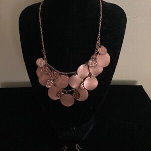 Copper necklace and earrings